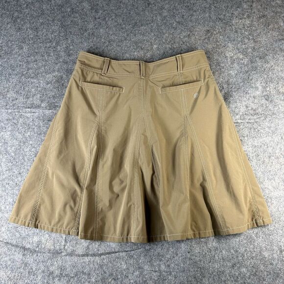 Athleta Skirt Women’s 10 Y2K Sport Khaki Active Zip Up Tennis Golf Tenniscore - Picture 4 of 10